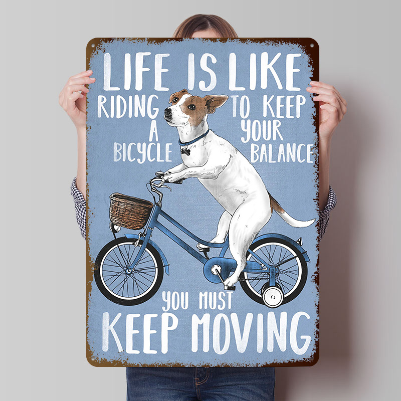 Desk Setup Poster - Het leven is als fietsen -