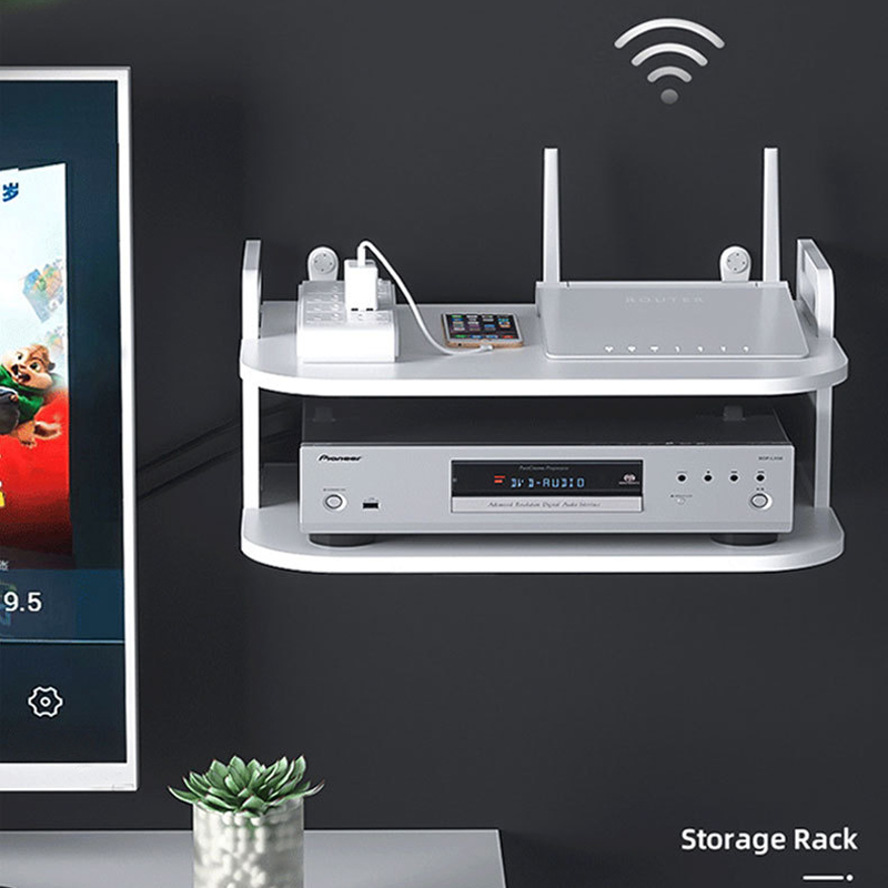Desk Setup Accessories - Wandmontage Router Kabel Organizer Plank Geventileerd