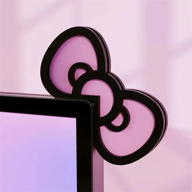 Desk Setup Home Office - Kawaii roze acryl boog monitor decor