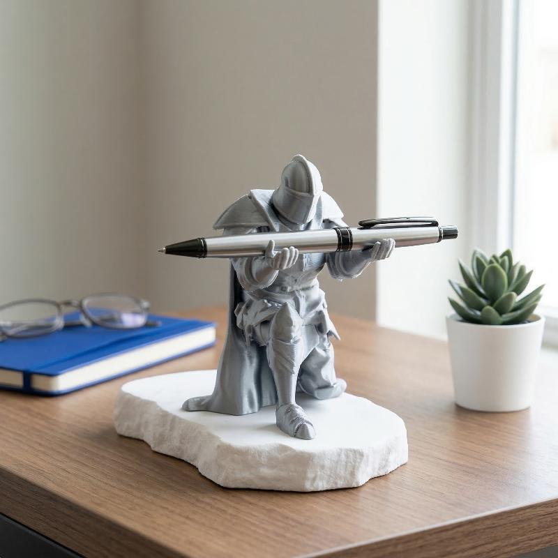 Desk Setup Home Office - Ridderpenhouder Hars Middeleeuwse pantser Bureau-organizer Kunstbenodigdheden