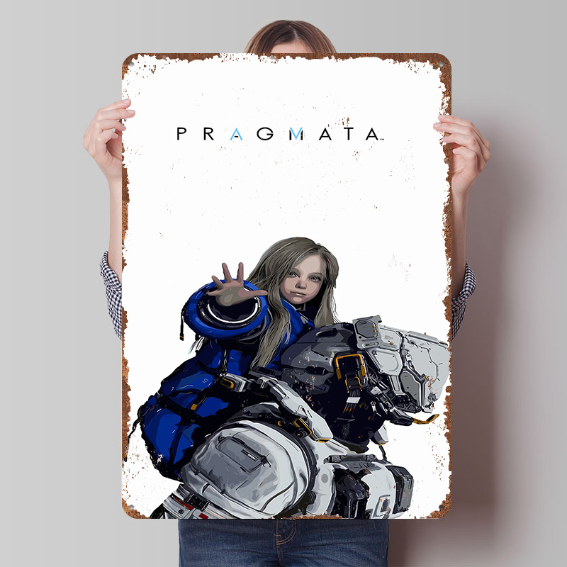 Desk Setup Poster - Pragmata Game Character Metal Poster Aangepaste