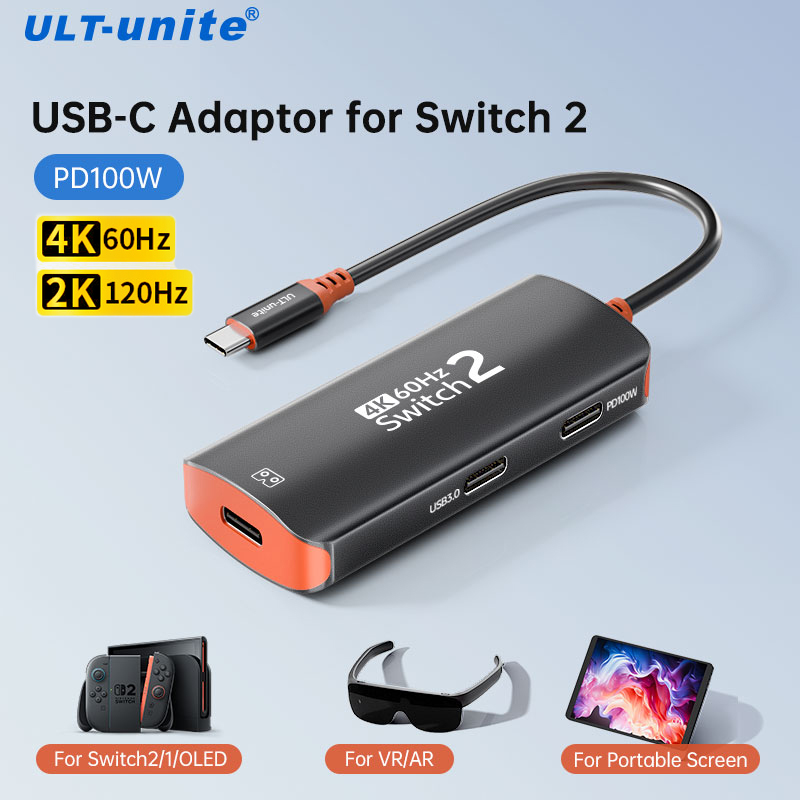 Desk Setup Usb Hub - 4K60Hz USB-C Hub voor Nintendo Switch