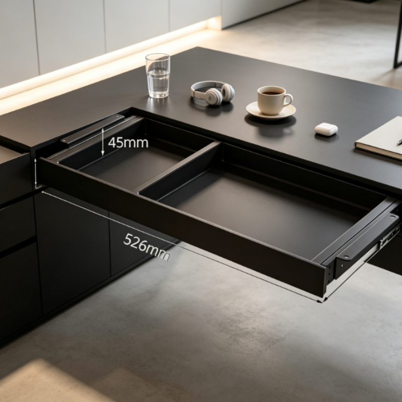 Desk Setup Home Office - Premium uittrekbare opberglade onder het bureau,