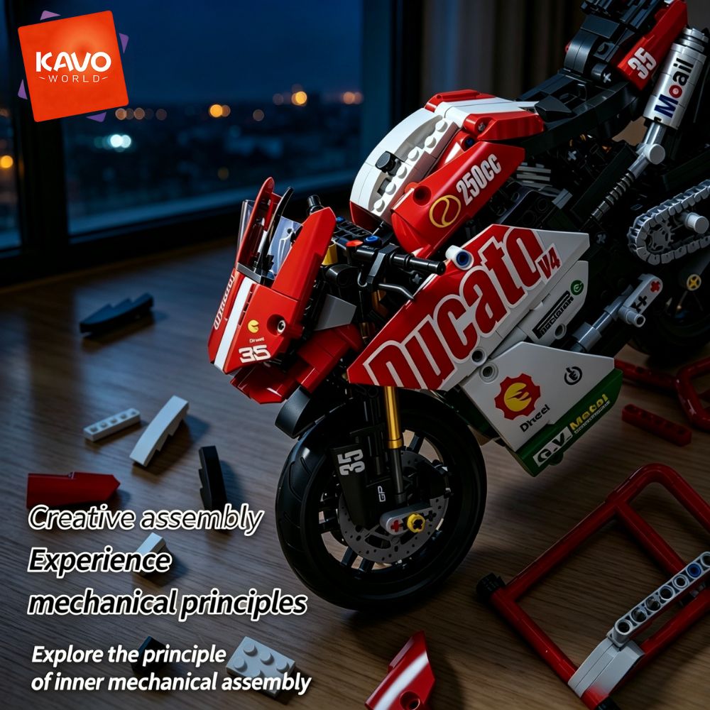 Desk Setup Kit - KAVOWORLD 883-delige 1:10 racemotor bouwset, sportmotor