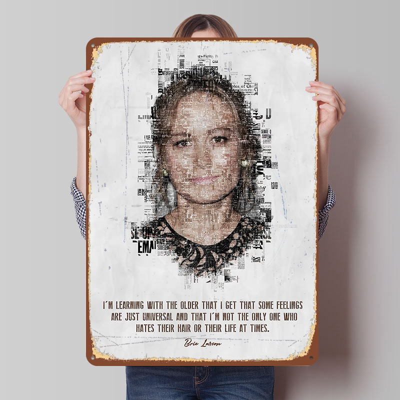 Desk Setup Poster - Brie Larson Quote Art Tin Poster