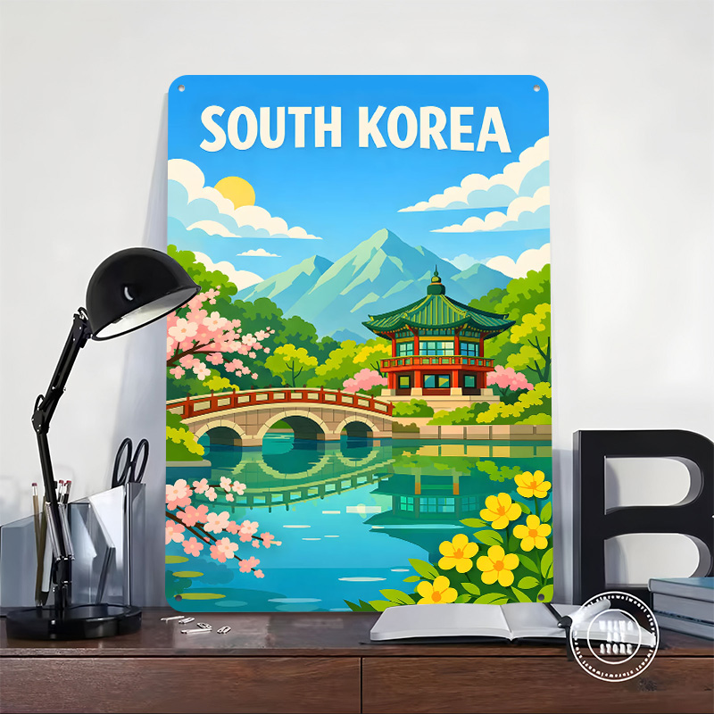 Zuid-Korea reisposter op maat  - Desk Setup Poster recensie en prijs