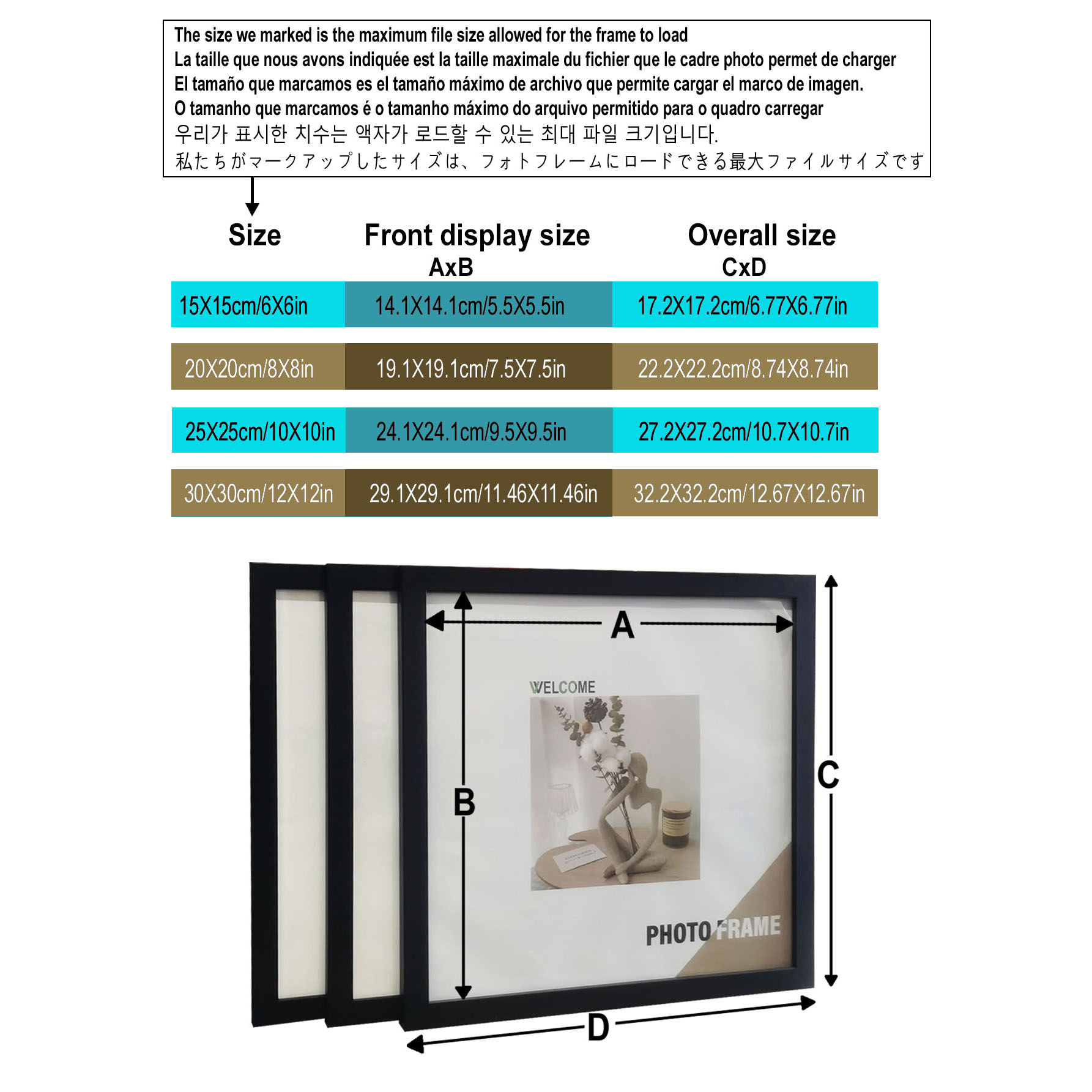 3 Stuks Houten Vierkante Fotol - Desk Setup Poster recensie en prijs