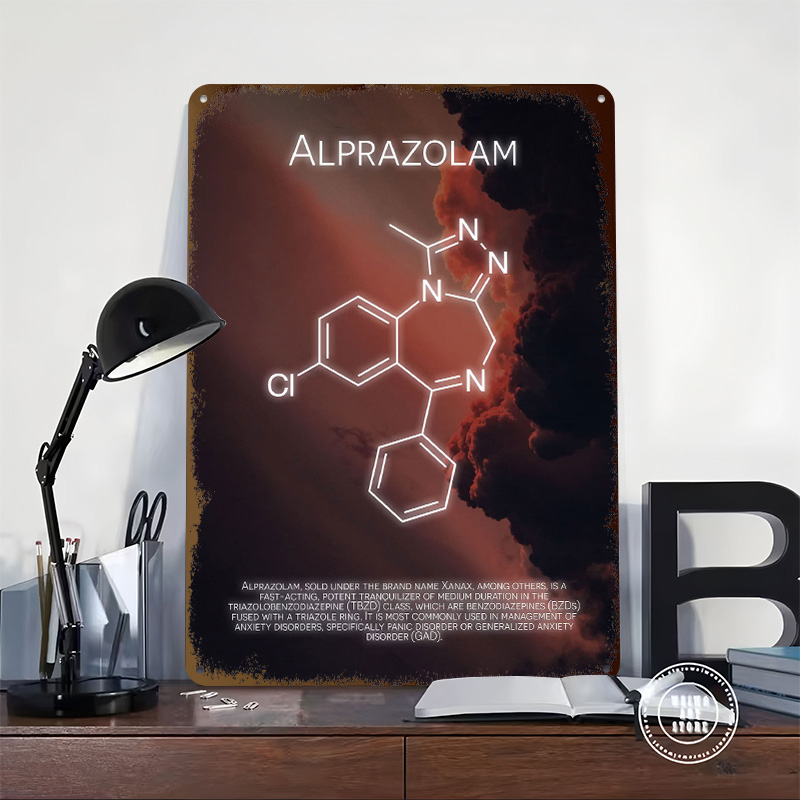 Alprazolam Molecuul Blik Poste - Desk Setup Poster recensie en prijs