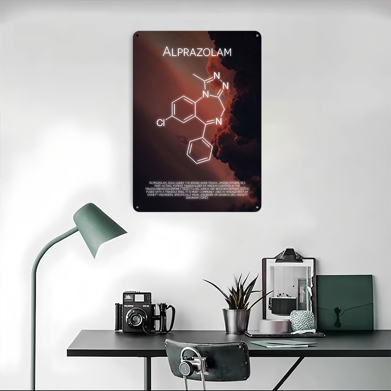 Alprazolam Molecuul Blik Poste - Desk Setup Poster recensie en prijs
