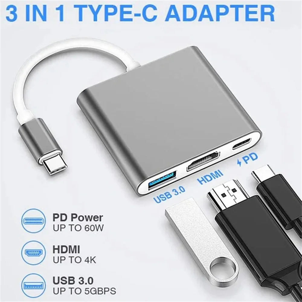 USB-C Hub 3-in-1 Multiport Ada - Desk Setup Usb Hub recensie en prijs