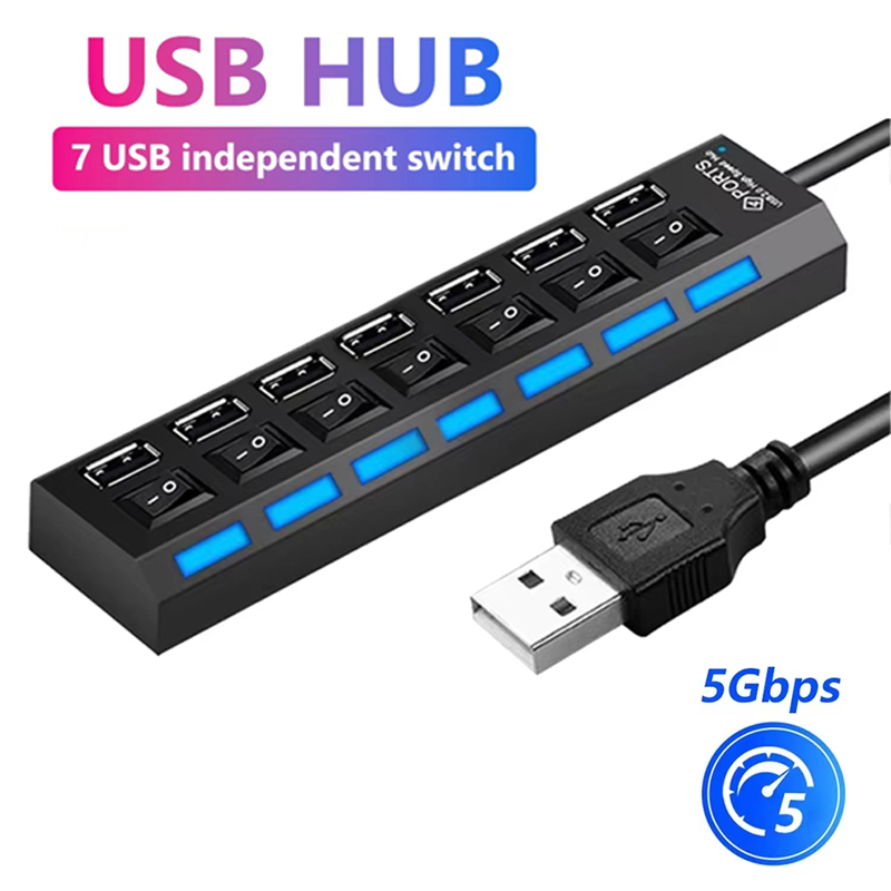 7-poorts USB 2.0 hubsplitter v - Desk Setup Usb Hub recensie en prijs