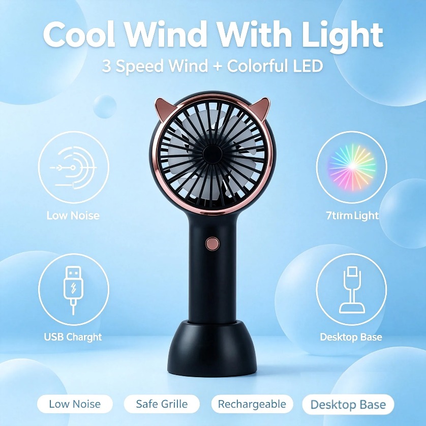 Kattenorenventilator Mini Hand - Led Desk Light Usb recensie en prijs