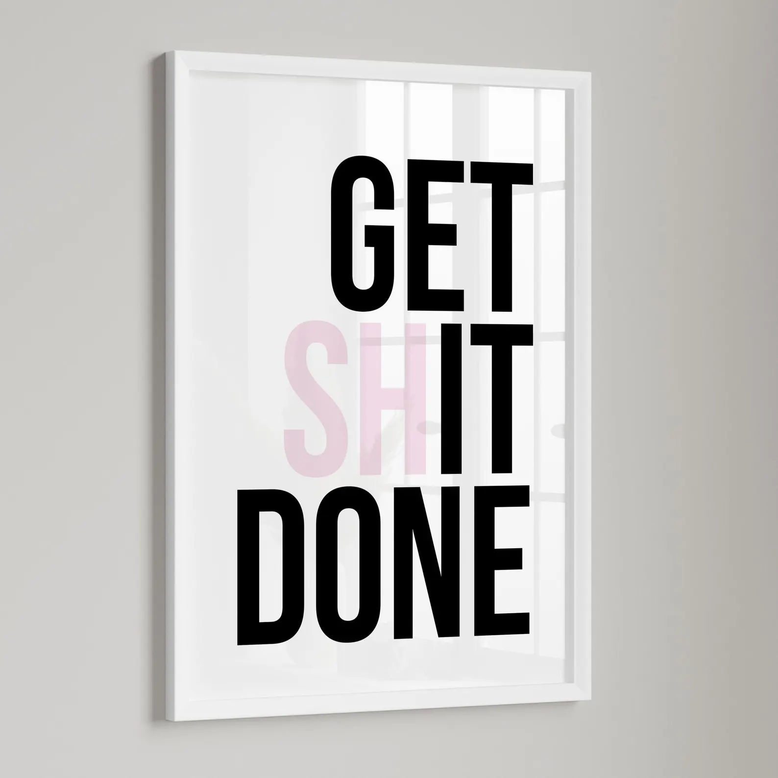 Get Shit Done, kantoordecorati - Desk Setup Poster recensie en prijs