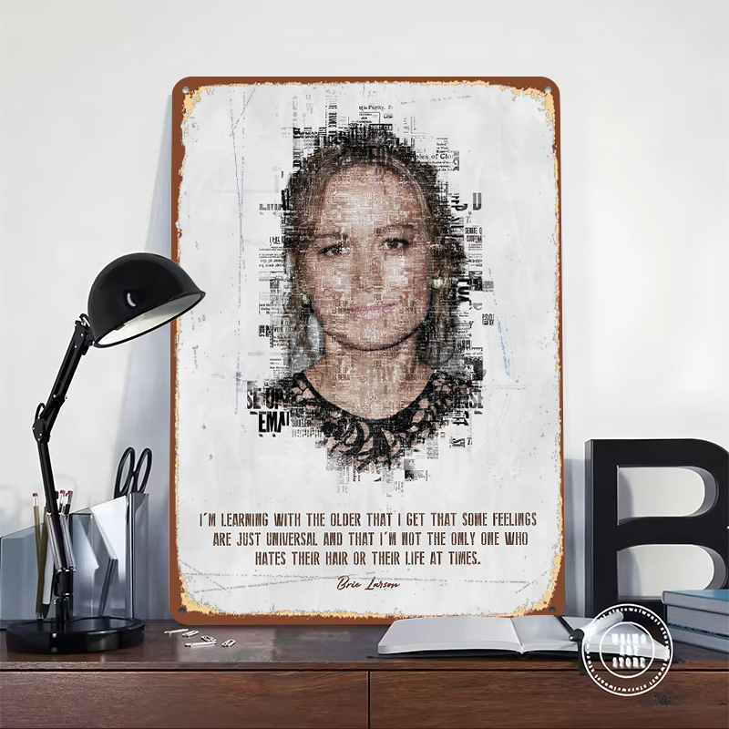 Brie Larson Quote Art Tin Post - Desk Setup Poster recensie en prijs
