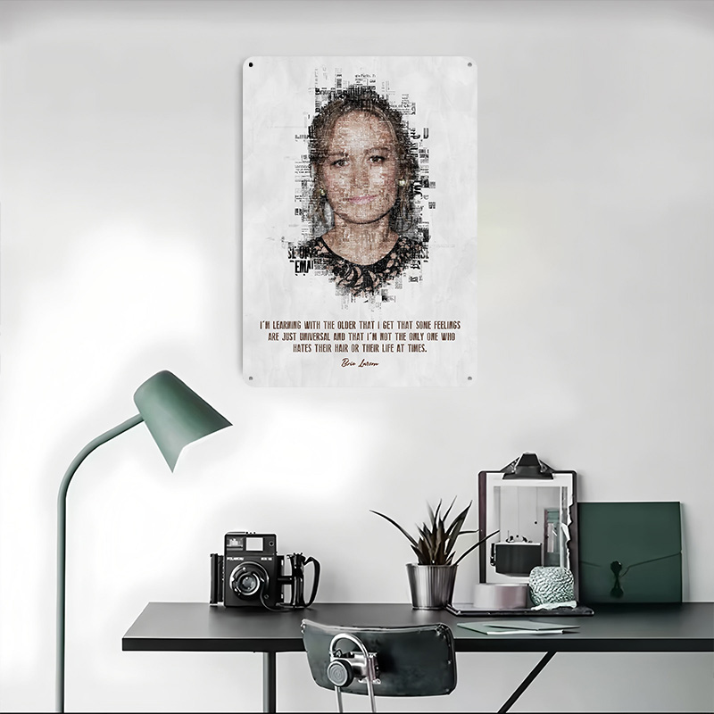 Brie Larson Quote Art Tin Post - Desk Setup Poster recensie en prijs